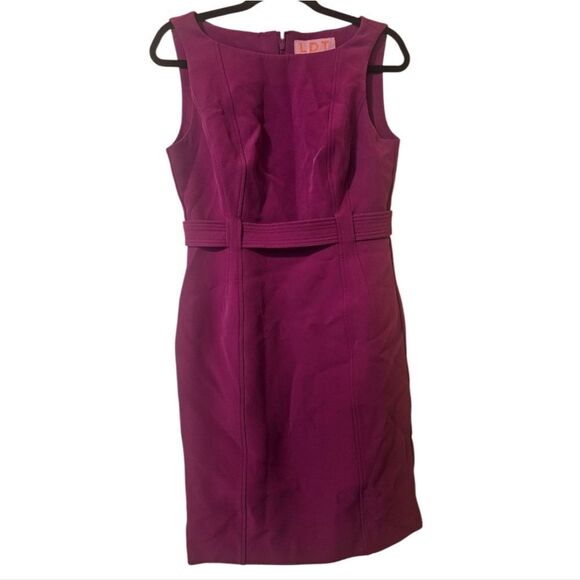 LDT Anne Marie Stretch Crepe Solid Sleeveless Dress - Size 6 - Picture 2 of 9